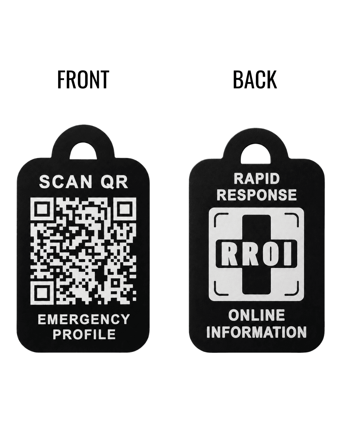 Engraved Metal QR Tag